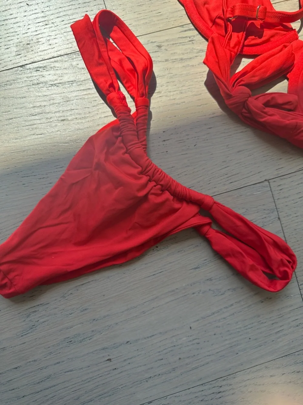 Monday Swimwear Red Underwire Bikini Set